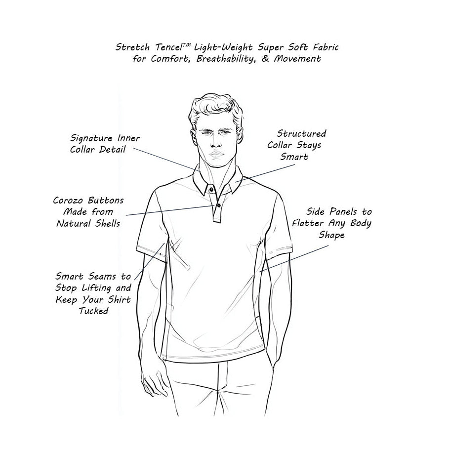 'Good to Go' Stretch Tencel™ Polo